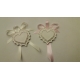 Segnaposto cuore maxi con merletto