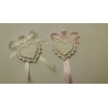 Segnaposto cuore maxi con merletto