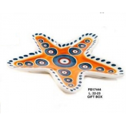 Piatto stella marina cm 23 in ceramica