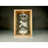 Clessidra vetro cuore cornice legno cm.10x15