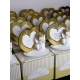 Angelo In Resina Con Cuore In Plexi Oro Con Base In Legno H.7